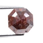 1.51 carat natural loose Asscher cut brownish red diamond square step cut stone for custom jewelry