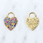 3.37 Ct Heart Shaped Round Cut Diamond Mix Colored Diamond Use For Jewerly Women Pendle Necklace Unique Designer