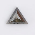 0.45 Ct trillion cut natural diamond in black and brown rare soft tones with geometric brilliance for luxury jewelry