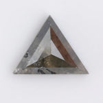 0.45 Ct trillion cut natural diamond in black and brown rare soft tones with geometric brilliance for luxury jewelry