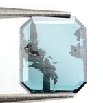 blue color classic square diamond wedding rings in elegant design