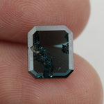 blue color classic square diamond wedding rings in elegant design