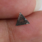 0.45 Ct trillion cut natural diamond in black and brown rare soft tones with geometric brilliance for luxury jewelry