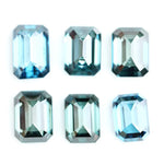 Emerald cut blue green lab grown diamond CVD loose stone, fancy blue lab diamond perfect for solitaire ring and fine jewelry design