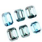 Emerald cut blue green lab grown diamond CVD loose stone, fancy blue lab diamond perfect for solitaire ring and fine jewelry design