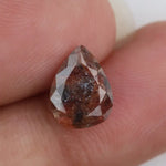 1.78 Ct brown pear cut natural diamond with soft earthy tone and elegant teardrop shape for understated luxury jewelry
