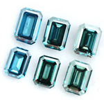 Emerald cut blue green lab grown diamond CVD loose stone, fancy blue lab diamond perfect for solitaire ring and fine jewelry design