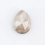 0.69 Ct natural grey brown pear cut diamond with soft earthy tones and elegant teardrop shape for timeless fine jewelry