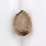 0.69 Ct natural grey brown pear cut diamond with soft earthy tones and elegant teardrop shape for timeless fine jewelry