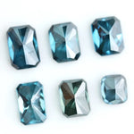 Blue radiant cut lab grown diamond fancy teal CVD rectangular cushion brilliant loose diamond for engagement ring jewelry