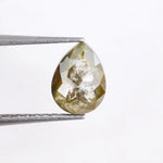 0.57 Ct natural yellow pear cut diamond with radiant golden tone and elegant teardrop shape for artisan luxury jewelry