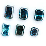 Blue radiant cut lab grown diamond fancy teal CVD rectangular cushion brilliant loose diamond for engagement ring jewelry