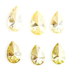 Fancy yellow pear cut lab grown diamond teardrop CVD loose diamond for luxury engagement rings and fine jewelry