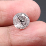 2.90 Ct gray black lab grown diamond round cut loose stone with deep smoky tone and brilliant faceting, ideal for premium custom jewelry or modern engagement ring design.