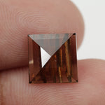 brown color stunning brilliant square cut diamond engagement ring