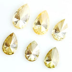 Fancy yellow pear cut lab grown diamond teardrop CVD loose diamond for luxury engagement rings and fine jewelry