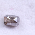 natural radiant cut diamond, asscher cut diamond with baguettes, gray gemstone ring, brown diamond wedding band, brown diamond rug, asscher diamond rings, july birthstone.