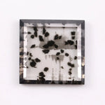 1.78 Ct black and white Square cut lab grown diamond loose stone with elegant step facets and strong contrast sparkle