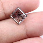 1.78 Ct black and white Square cut lab grown diamond loose stone with elegant step facets and strong contrast sparkle