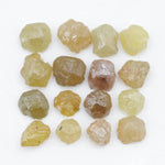 yellow & brown colour rough diamonds in kimberlite rough jewellery