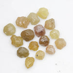 yellow & brown colour rough diamonds in kimberlite rough jewellery