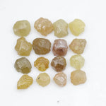 yellow & brown colour rough diamonds in kimberlite rough jewellery
