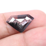 2.44 Ct white and black pentagon cut lab grown diamond loose stone with sharp geometric facets