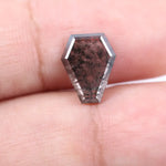 1.65 Ct shield cut black and white lab grown diamond loose stone with bold contrast and geometric sparkle