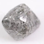 Close-up of natural gray diamond loose stone with subtle sparkle