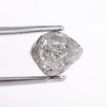 Close-up of natural gray diamond loose stone with subtle sparkle