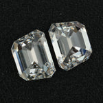 tapered emerald cut lab grown diamond pair, lab created diamond, loose diamond , white diamond