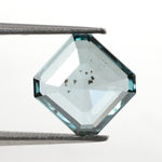 blue color sparkling diamond rings round style