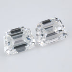 tapered emerald cut lab grown diamond pair, lab created diamond, loose diamond , white diamond