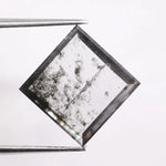 1.35 Ct black and white square cut lab grown diamond, fancy loose diamond with unique contrast sparkle for custom jewelry and rings