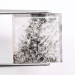 3.34 Ct black and white square cut lab grown diamond with strong contrast sparkle for custom jewelry and engagement rings