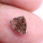 0.71 Ct natural red trilliant cut diamond, rustic loose geometric diamond for custom jewelry