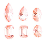 Loose fancy pink lab grown diamonds in marquise, pear, oval and emerald step cuts, perfect lab created diamonds for fine jewelry making, engagement rings and custom jewelry designs.