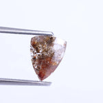 0.71 Ct natural red trilliant cut diamond, rustic loose geometric diamond for custom jewelry