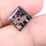 2.59 Ct black and white square cut lab grown diamond loose stone with contrasting tones and geometric shape.