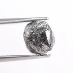 raw uncut diamond engagement ring with rough natural diamond appearance grey rough diamond
