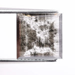 2.43 Ct black square cut lab grown diamond loose stone with sharp geometric shape, deep black color, and brilliant modern faceting for custom jewelry.