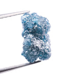 1.97 Ct irregular shape natural blue rough diamond loose uncut conflict-free earth-mined diamond for custom jewelry making.