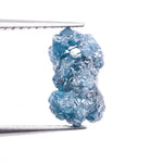 1.97 Ct irregular shape natural blue rough diamond loose uncut conflict-free earth-mined diamond for custom jewelry making.