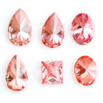 Fancy pink lab grown diamonds in pear, oval and princess cut, loose lab created diamonds for eco friendly fine jewelry making and custom engagement rings
