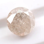 1.35 Ct white round shape lab grown diamond loose stone with brilliant cut facets and high sparkle for engagement ring or custom jewelry setting.