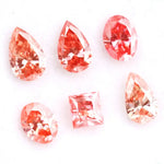 Fancy pink lab grown diamonds in pear, oval and princess cut, loose lab created diamonds for eco friendly fine jewelry making and custom engagement rings