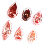 Fancy pink red lab grown diamond mix shape loose diamonds in pear marquise and oval cut perfect for engagement ring jewelry making