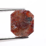 1.30 carat natural loose asscher cut brown diamond fancy color stone for custom engagement ring