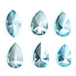 Teal blue pear cut lab grown diamond loose stone for engagement ring, sparkling blue CVD diamond for fine jewelry making