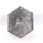0.93 carat natural loose hexagon cut black gray diamond fancy shape for custom engagement ring